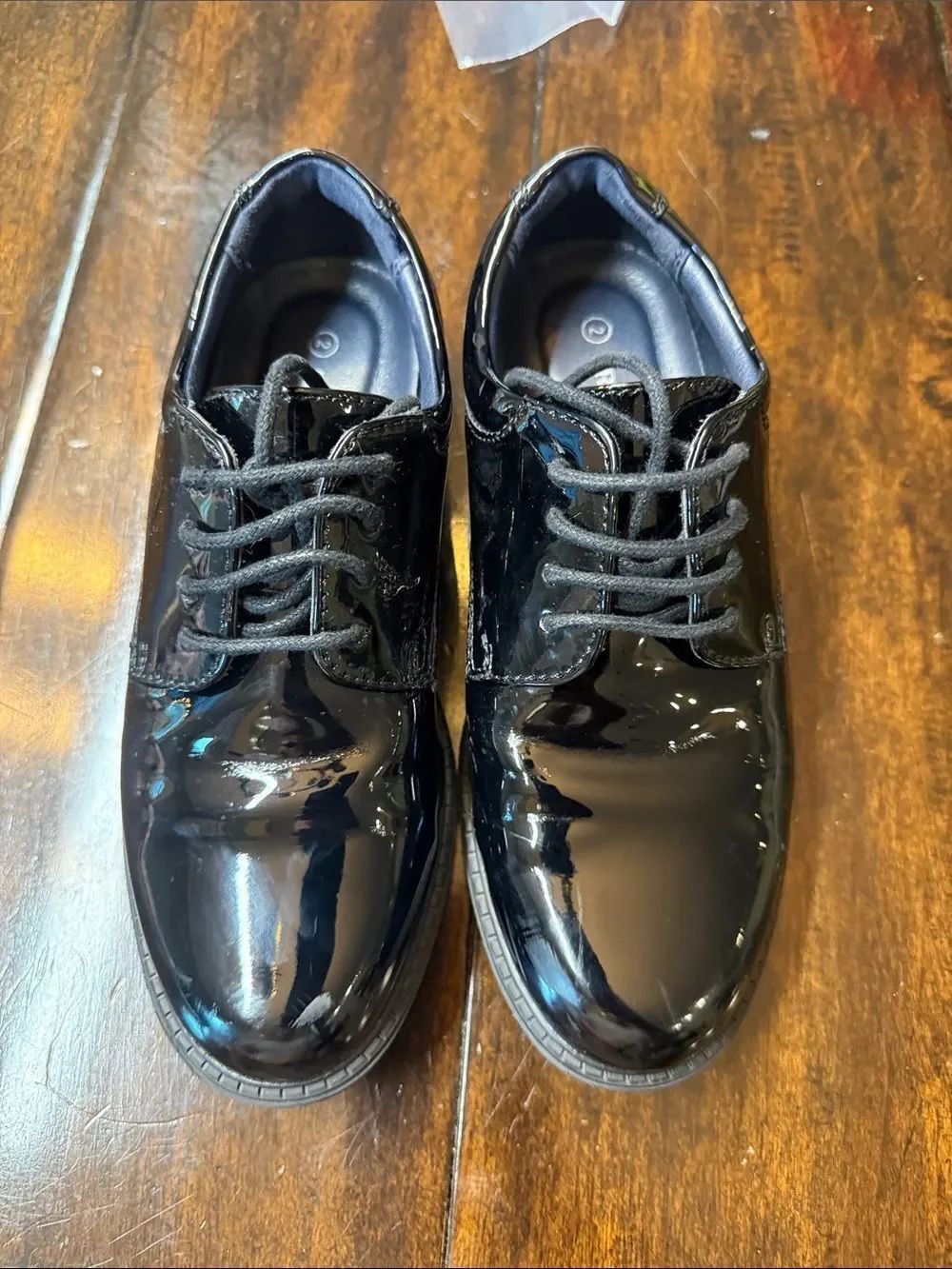 Classic Kids Patent Lace-Up Dress Shoes in Black